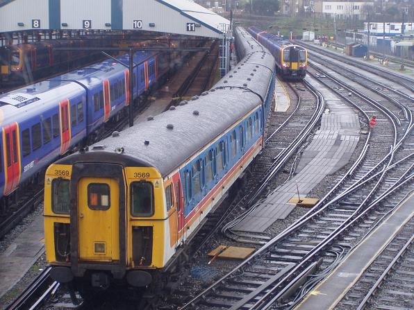 South West Trains 423569. Clapham Yard (1)