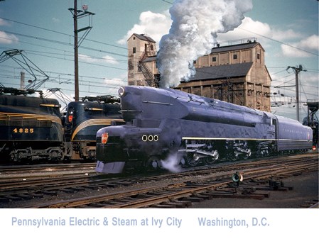 PRR electric and steam at Ivy City. (Click to enlarge.)