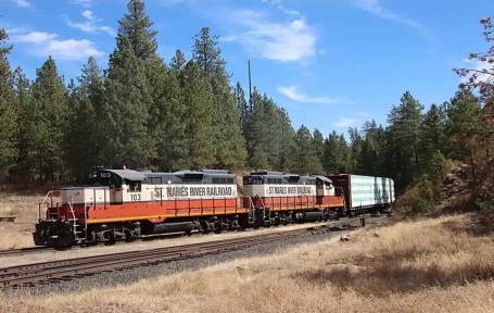St. Maries River Railroad freight train