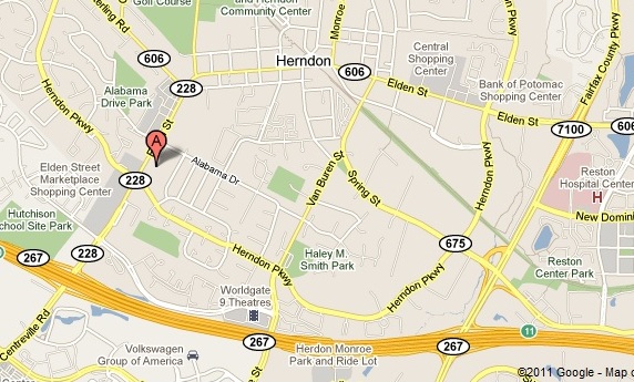 Map: Herndon and Dulles Toll Road