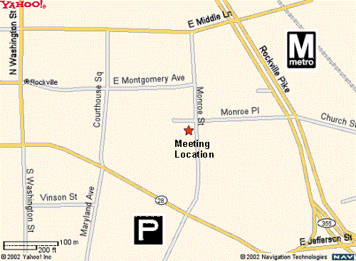 Map of downtown Rockville
