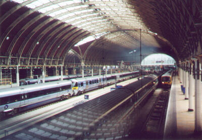 [Paddington station, under the trainshed]