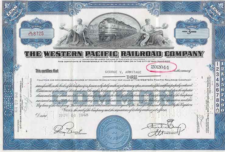 WP Stock Certificate
