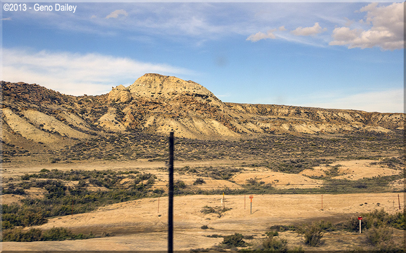 Now passing some interesting rock formations at West Bittercreek, WY.