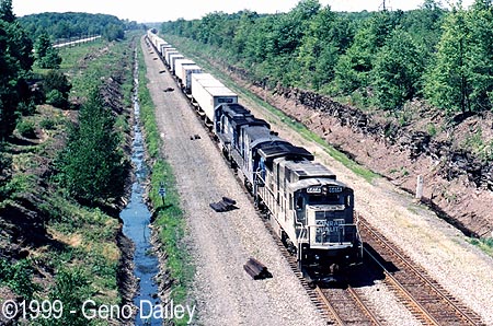 Conrail #6614 leads TV-14 on Track #2
