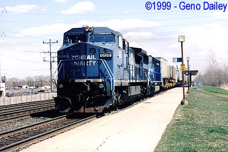 Conrail #6128 Leads Train TV-79 on Track #2