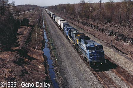 Conrail #6257 leading Train TV-14 on Track #2