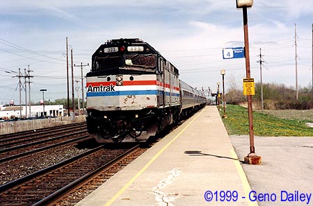 Amtrak Train #63 pulls into Depew Station.