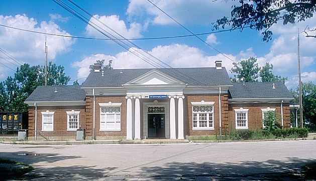 View of the depot from the entrance off the street. 