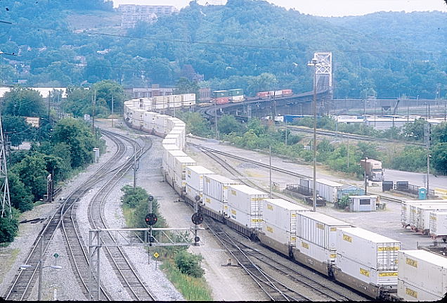 Closer view of the NS man and the big bridge to Ludlow, Ky.