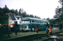 Vestl fra Rutebilhistorisk forening ankommer Flikkeid 26. september 1999.