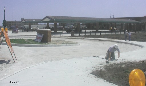 Paved, almost ready BUS transfer center