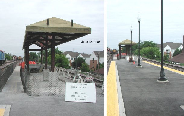 Kenosha platform in July, 2005