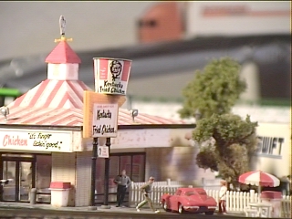 Kentucky Fried Chicken restaurant has customers most of the time