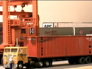  leased cab over is hooked up to a container trailer from Asia