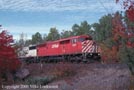 CP 9008, Soo 6030, and CP 9024 southbbound at Mactier Oct. 3, 1998 @ 1455
