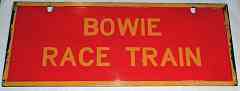 Bowie Race Train sign courtesy collection of Frank A. Wrabel