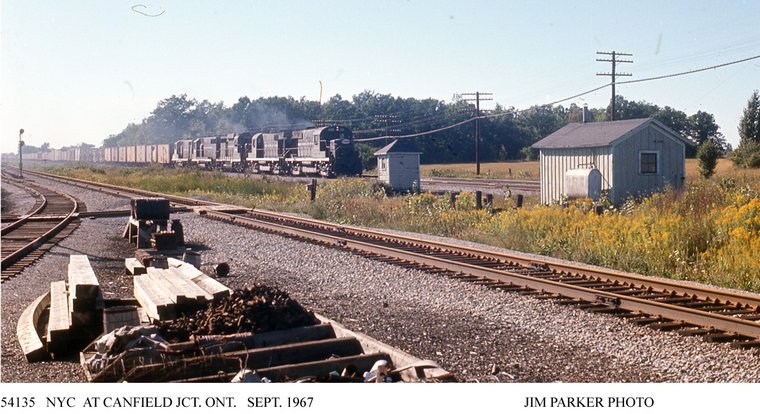 NYC, Fairborn, Ohio, 1956, Northbound New York Central trai…