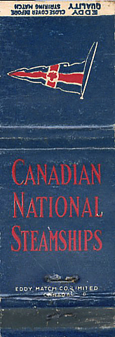 CN Steamship match cover
