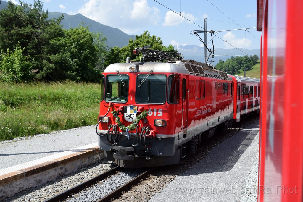 9817-0039-140625.jpg - RhB Ge 4/4" 615 "Klosters" / Alvaneu 14.6.2025