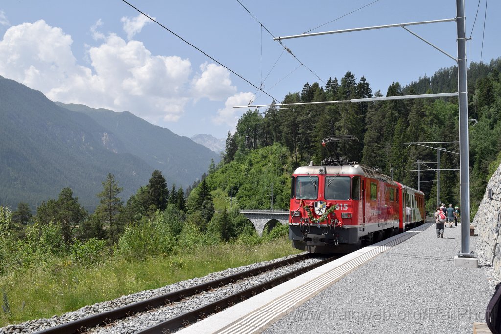 9819-0005-140625.jpg - RhB Ge 4/4" 615 "Klosters" / Schmitten GR Landwasserviadukt 14.6.2025