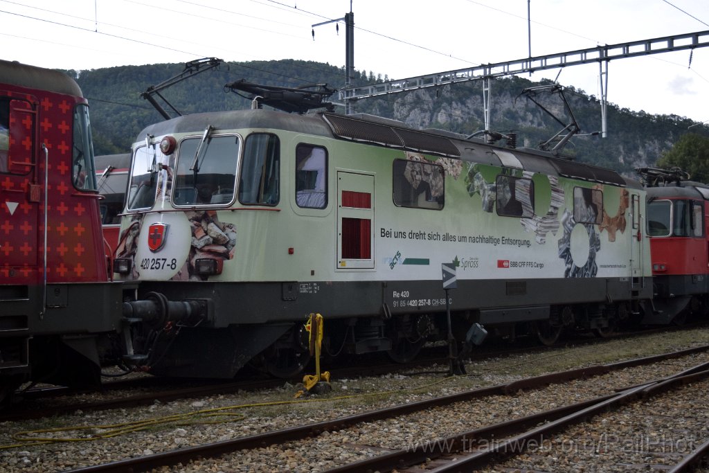 9362-0012-140924.jpg - SBB-CFF Re 420.257-8 "Nachhaltige Entsorgung" / Balsthal (Dépot) 14.9.2024