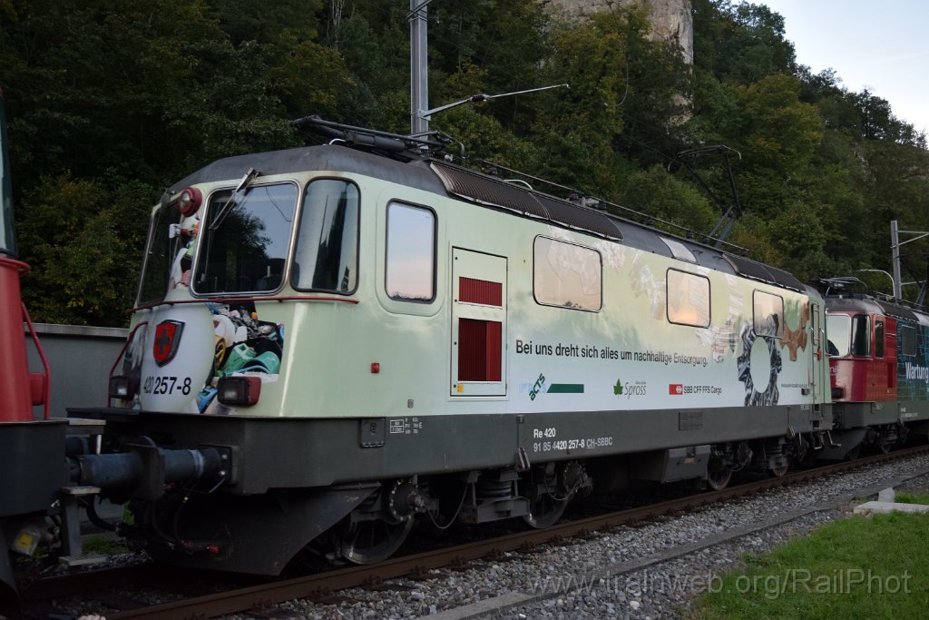 9371-0038-140924.jpg - SBB-CFF Re 420.257-8 "Nachhaltige Entsorgung" / Aeussere Klus 14.9.2024