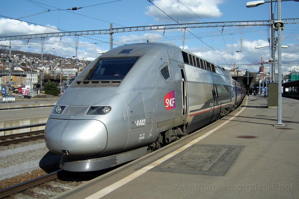 1466-0009-190408.jpg - SNCF TGV 384.004 "574.8 Km/h" / Zürich HB 19.4.2008
