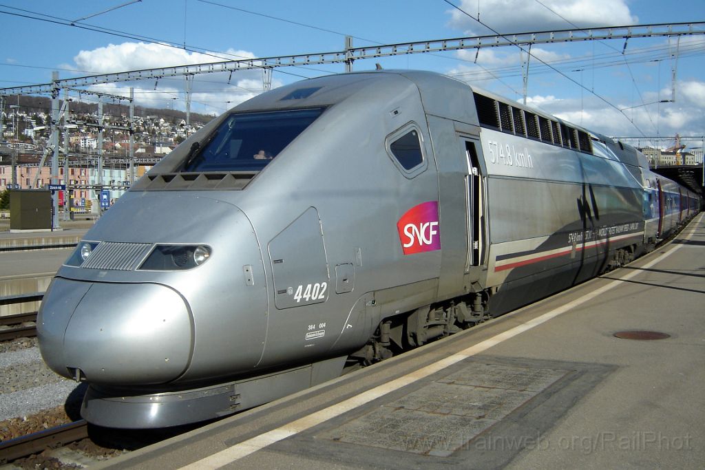 1466-0012-190408.jpg - SNCF TGV 384.004 "574.8 Km/h" / Zürich HB 19.4.2008
