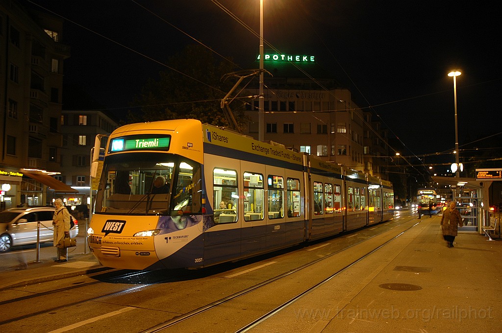 2249-0039-031111.jpg - VBZ Be 5/6 3057 «Tram Zürich West» / Goldbrunnenplatz 3.11.2011
