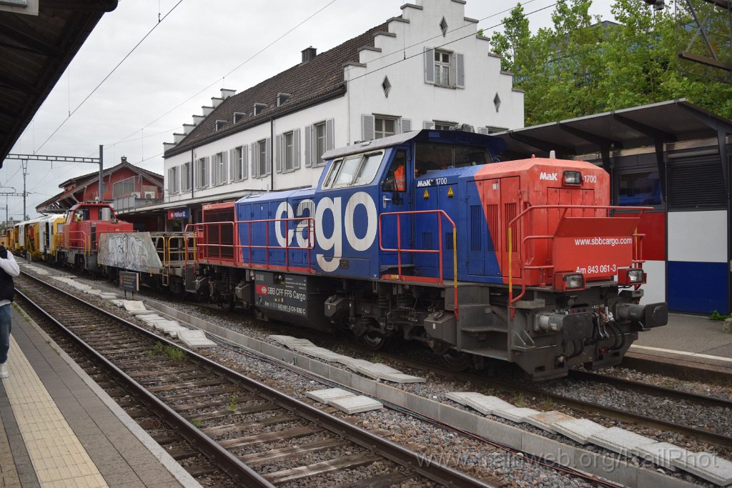 9178-0008-210624.jpg - SBB-CFF Am 843.061-3 + Xas 736 + Am 841.039-1 / Pfäffikon SZ 21.6.2024