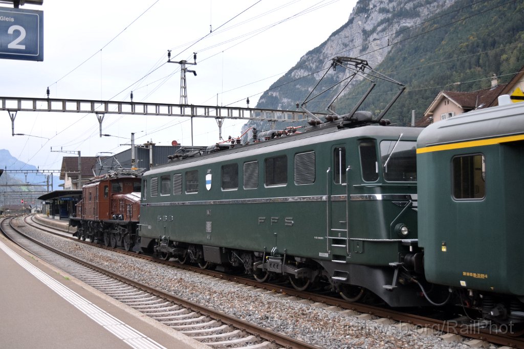 9419-0021-121024.jpg - SBB-CFF Ce 6/8" 14253 + Ae 6/6 11411 "Zug" / Erstfeld 12.10.2024