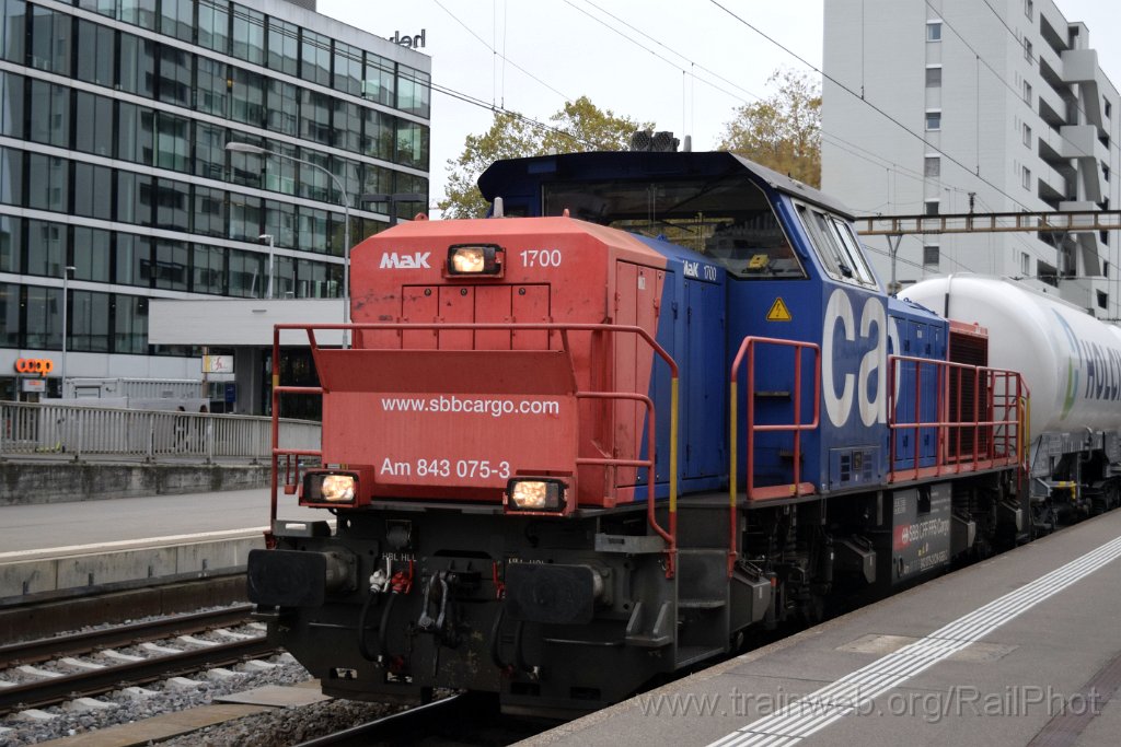 9444-0028-311024.jpg - SBB-CFF Am 843.075-3 / Zürich-Altstetten 31.10.2024