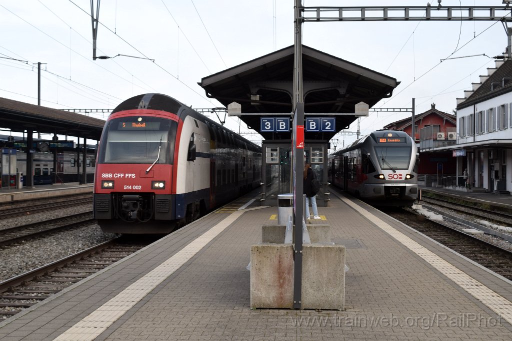 9460-0024-091124.jpg - SBB-CFF RABe 514.002 + SOB RABe 526.043-5 "Churfirsten" / Pfäffikon SZ 9.11.2024