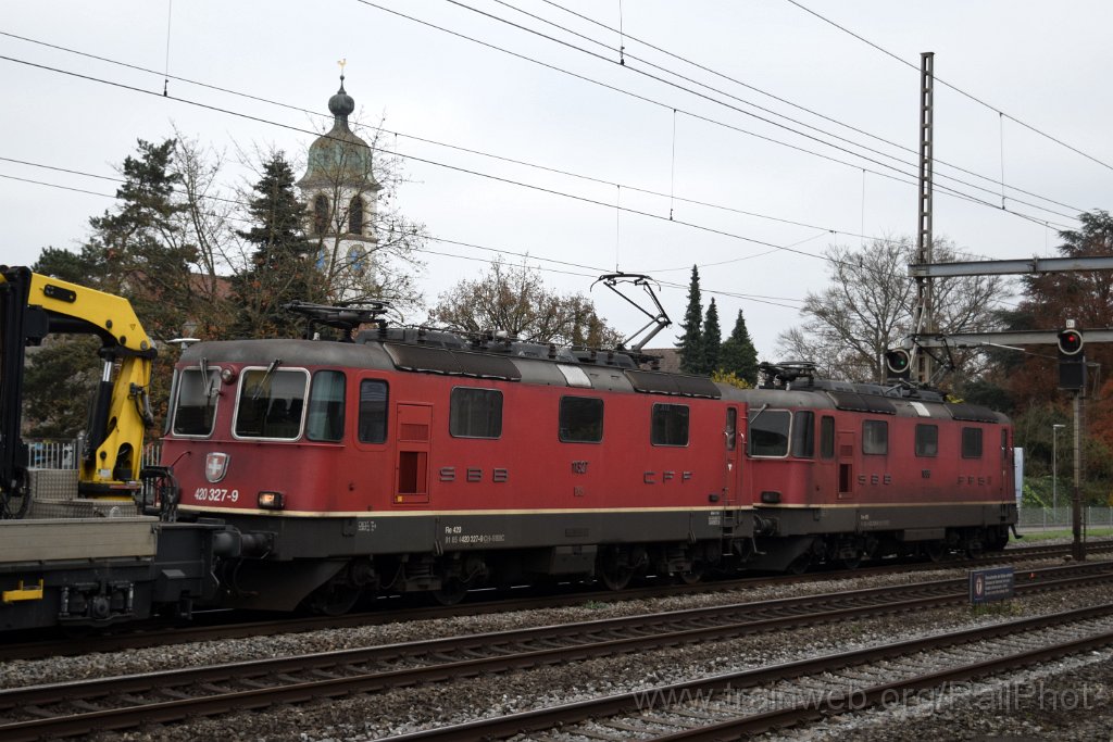 9465-0002-111124.jpg - SBB-CFF Re 4/4" 11327 + Re 4/4" 11327 / Rupperswil 11.11.2024