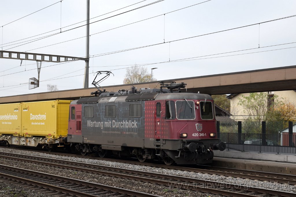 9468-0006-111124.jpg - SBB-CFF Re 420.345-1 "Wartung mit Durchblick" / Rupperswil 11.11.2024