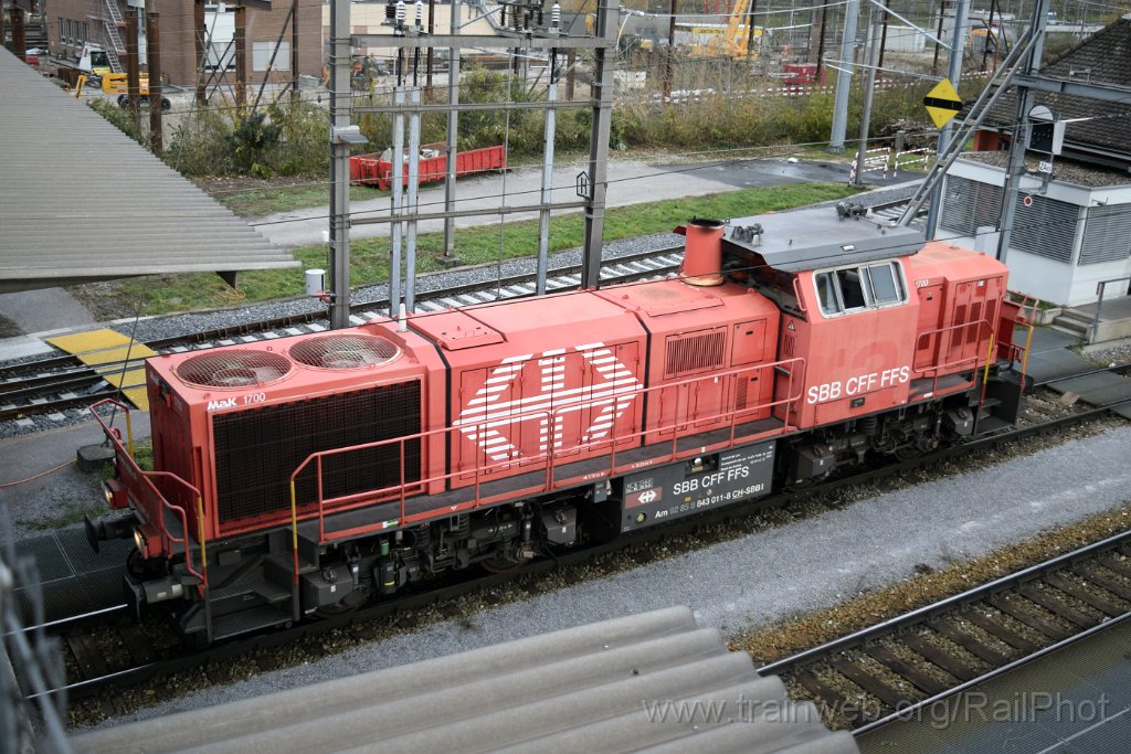 9487-0013-251124.jpg - SBB-CFF Am 843.011-8 / Muttenz 25.11.2024