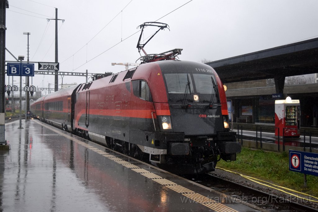 9490-0037-281124.jpg - ÖBB 1116.203 "Spirit of Linz" / Buchs SG 28.11.2024