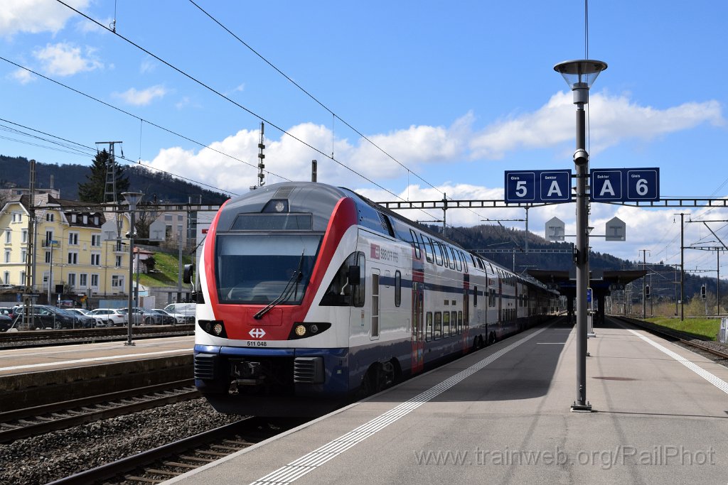9627-0006-010425.jpg - SBB-CFF RABe 511.048 "Rapperswil - Jona" / Killwangen-Spreitenbach 1.4.2025