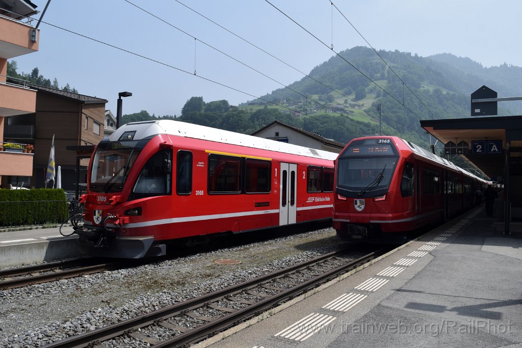 9803-0005-110625.jpg - RhB ABe 4/16 3105 "Angelika Kaufmann" + ABe 4/16 3165 / Schiers 11.6.2025