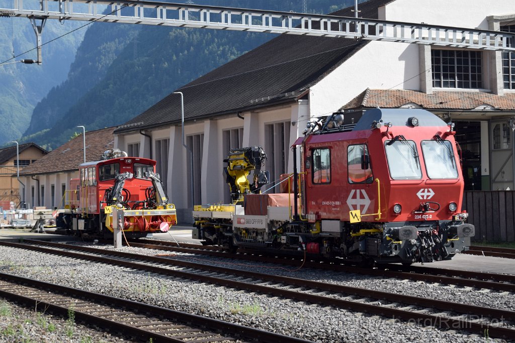9889-0013-120725.jpg - SBB-CFF Tm 234.423-2 + Xrotm 491.115 / Erstfeld 12.7.2025