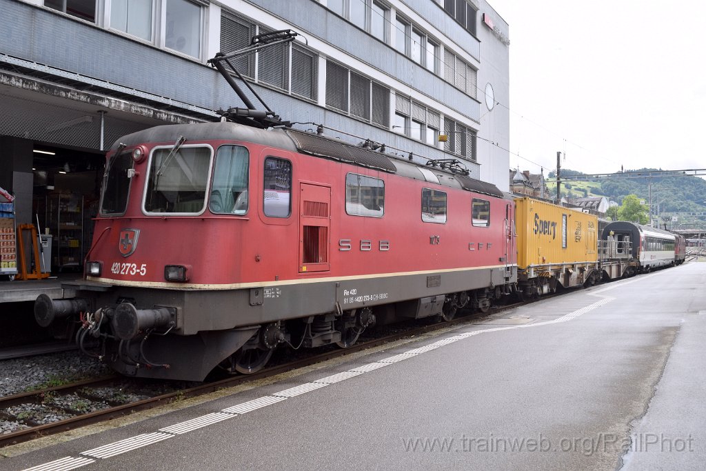 9912-0002-250725.jpg - SBB-CFF Re 4/4" 11273 + AAEC Sggrss 003 + SBB-CFF Xas 250 + Re 4/4" 11324 / St.Gallen HB 25.7.2025