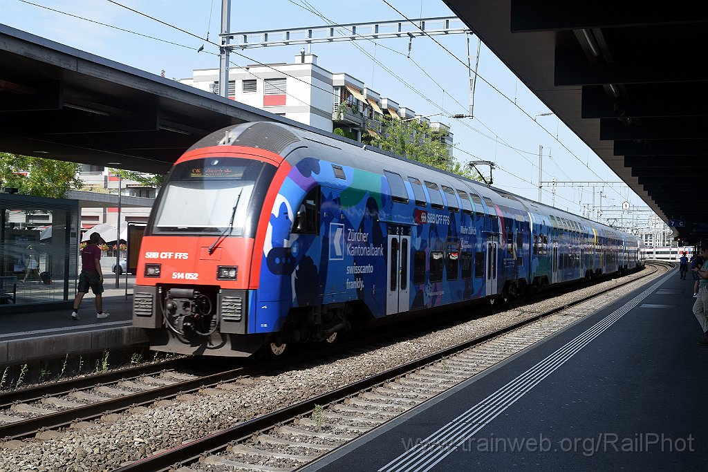 9943-0047-130825.jpg - SBB-CFF RABe 514.052-0 "ZKB Die nahe Bank" / Zürich-Oerlikon 13.8.2025