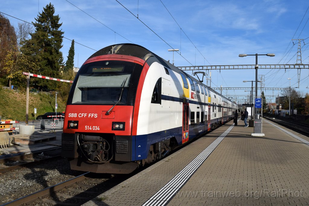 10116-0004-111125.jpg - SBB-CFF RABe 514.034-8 / Zürich-Seebach 11.11.2025