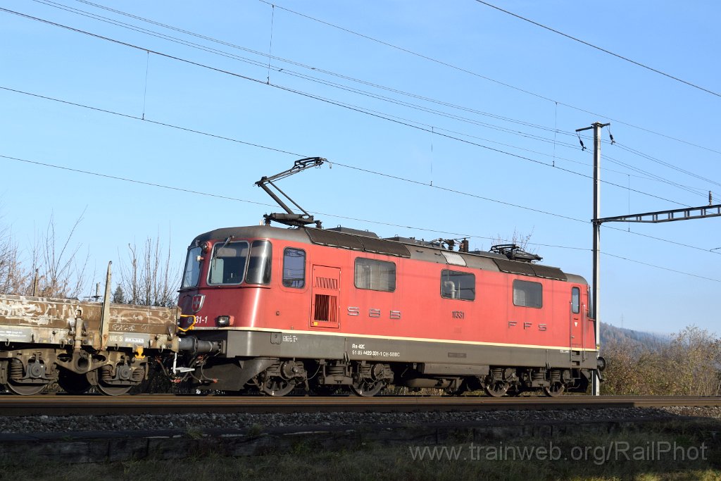 10128-0033-021225.jpg - SBB-CFF Re 4/4" 11331 / Killwangen-Spreitenbach 2.12.2025