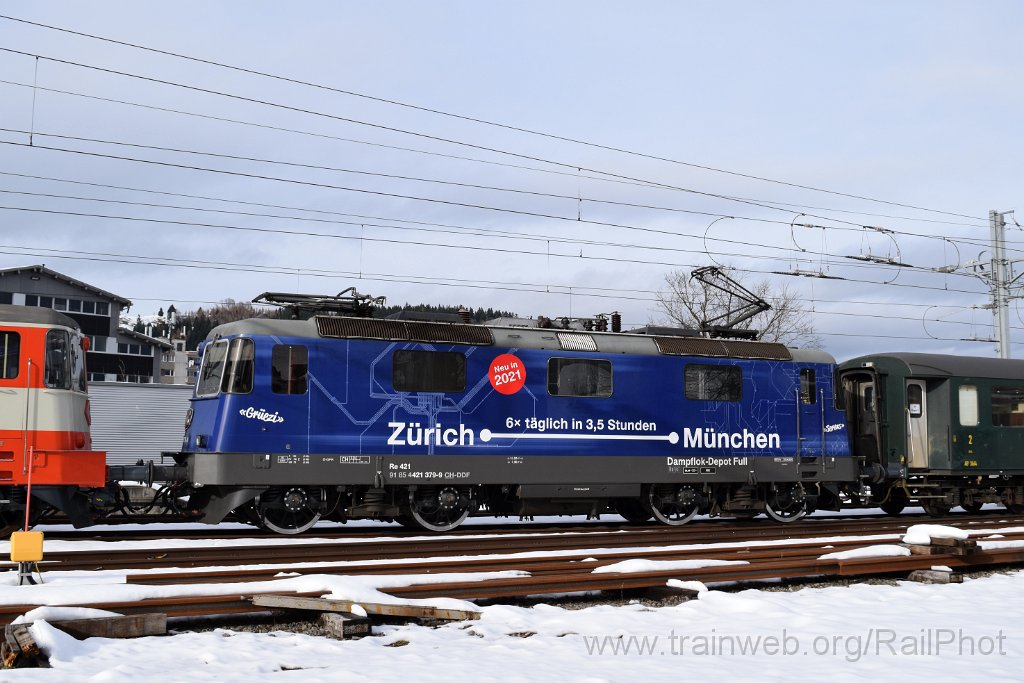 10139-0034-061225.jpg - DDF Re 421.379-9 "Zürich-München 2021" / Einsiedeln 6.12.2025