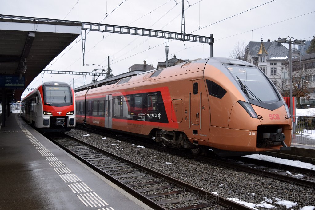 10182-0028-060226.jpg - SOB RABe 526.219-1 + Thurbo RABe 533.503 / Wattwil 6.2.2026