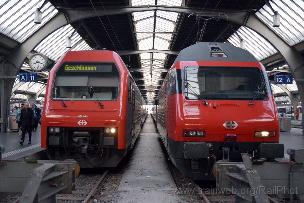 10238-0001-070326.jpg - SBB-CFF Re 450.040-1 "Hinwil" + Re 460.027-6 "Joggeli" / Zürich HB 7.3.2026