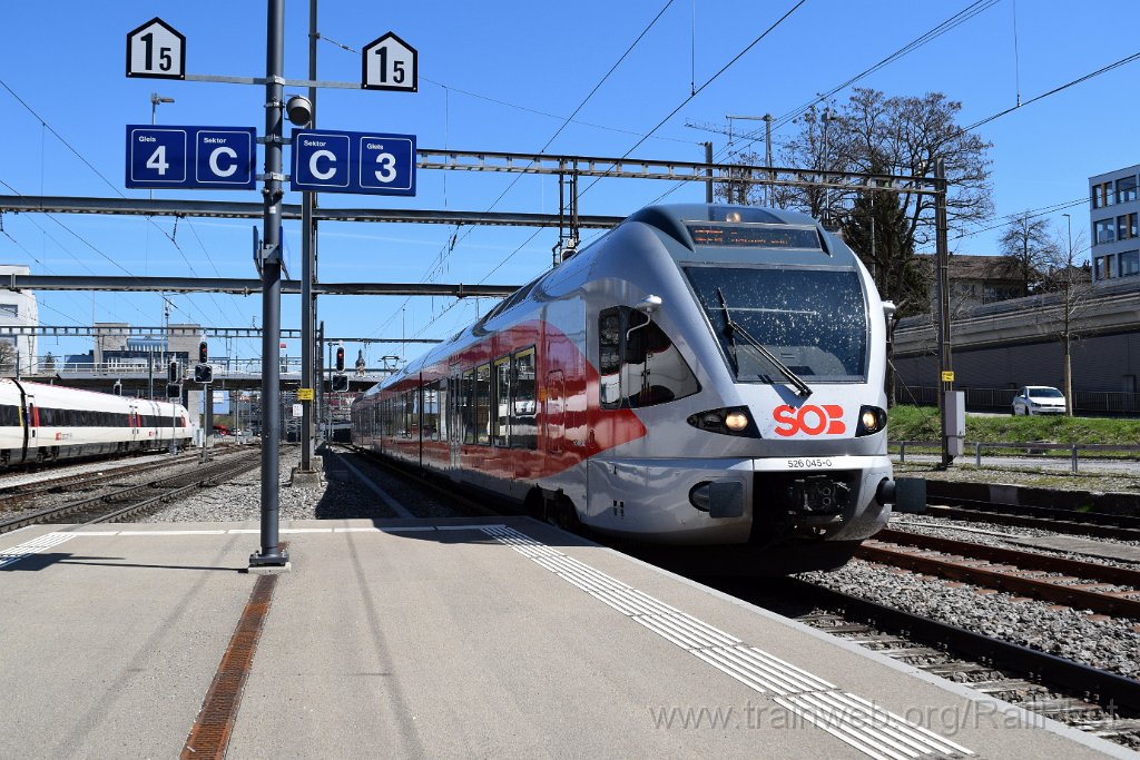 10260-0048-070426.jpg - SOB RABe 526.045-0 ''Federispitz'' / St.Gallen-St.Fiden 7.4.2026