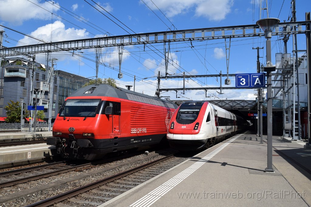 10438-0026-220826.jpg - SBB-CFF Re 460.108-4 "Engadin" + ICN RABe 500.009 "Friedrich Dürrenmatt" / Winterthur 22.8.2026